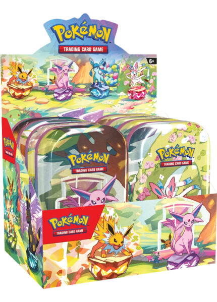 Pokémon Prismatic Evolution Mini Tin Display