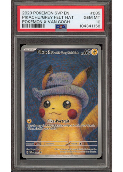PİKACHU with Grey Felt Hat Promo PSA10