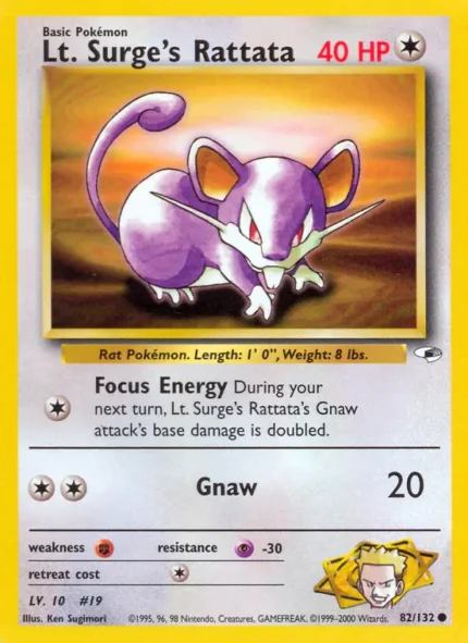 Lt. Surge's Rattata 82/132