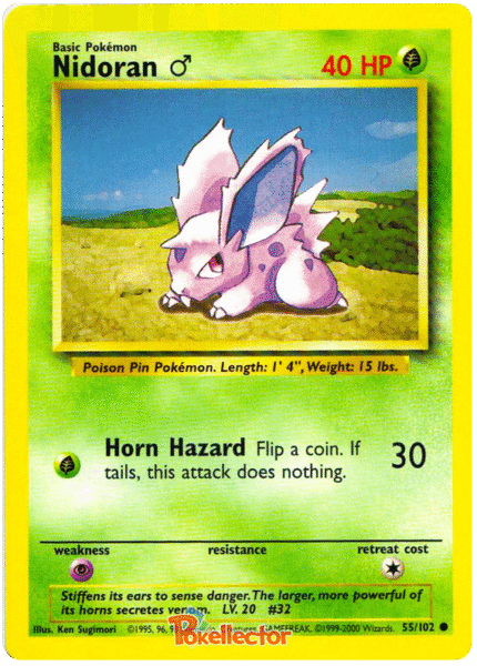 Nidoran M 55/102 (1999-2000)