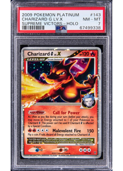 Charizard G Lv.X 143/147 Holo Supreme Victors Pokemon - PSA 7