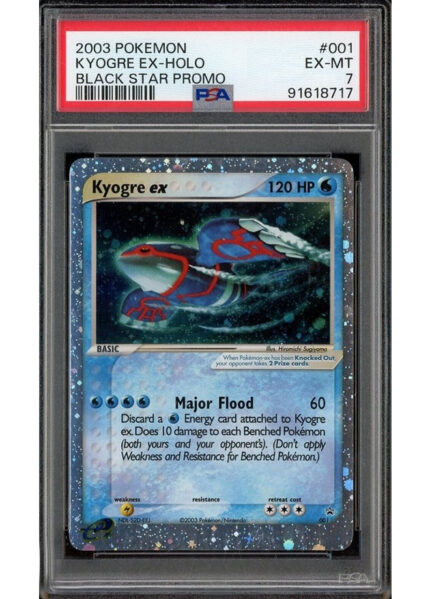 2003 Pokemon Black Star Promo #001 Kyogre Ex-Holo - PSA 7
