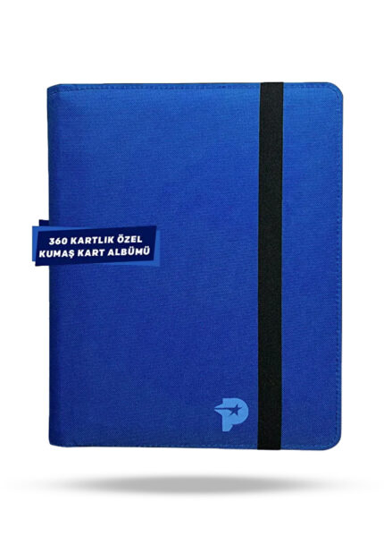Pokscard 360 Kartlık Mavi Kumaş Binder